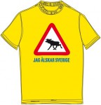 Schweden-Shirt (Männer) - Elch - gelb